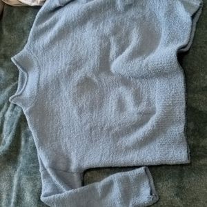 Blue fluffy sweater